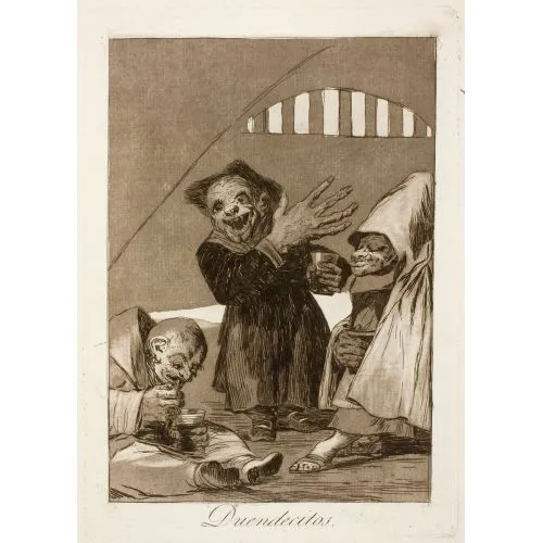 Francisco Goya, Duendecitos Romantizm Sanat Akımları Kanvas Efektli Tablo, Resim Kağıdı Baskısı, Reprodüksiyon ve Yüksek