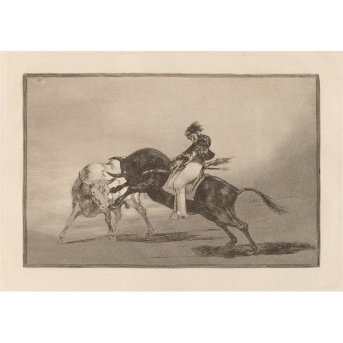 Francisco Goya, Plaza De Madrid'deki Başka Bir Boğa Çatlağı Barına Monte Edilmiş Keballos Francisco Goya, Plaza De Madrid'deki Başka Bir Boğa Çatlağı Barına Monte Edilmiş Keballos
