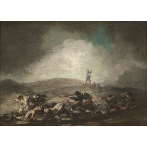Francisco Goya, Escena De Guerra Romance Francisco Goya, Escena De Guerra Romance Art Movements Canvas, Drawing Paper Prints, Reproduction Oil Painting and High