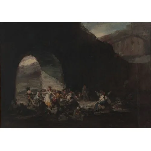 Francisco Goya, Köprünün Altındaki Popüler Festival Romantizm Francisco Goya, Köprünün Altındaki Popüler Festival Romantizm Sanat Akımları Kanvas Efektli Tablo, Resim Kağıdı