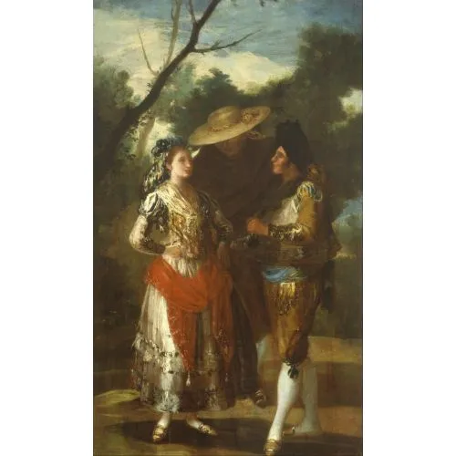 Francisco Goya, İki Toreroslu Jose De A Majanın Takipçisi Romantizm Francisco Goya, İki Toreroslu Jose De A Majanın Takipçisi Romantizm Sanat Akımları Kanvas Efektli Tablo, Resim Kağıdı