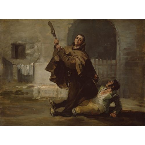 Francisco Goya, Friar Pedro Kulüpleri Silahın Dipçiği İle El Maragato Francisco Goya, Friar Pedro Kulüpleri Silahın Dipçiği İle El Maragato