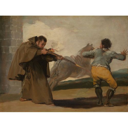 Francisco Goya, Friar Pedro Shoots El Maragato As His Horse Runs Off Francisco Goya, Friar Pedro Shoots El Maragato As His Horse Runs Off