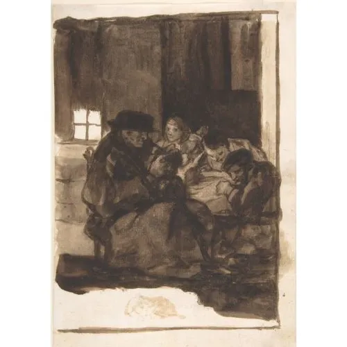 Francisco Goya, Av Biti Romantizm Sanat Akımları Kanvas Efektli Tablo, Resim Kağıdı Baskısı, Reprodüksiyon ve Yüksek