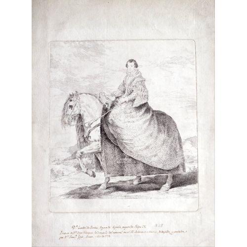 Francisco Goya, Isabel De Borbon Queen Of Spain On Horseback