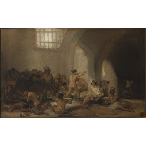 Francisco Goya, La Casa De Locos Romance Francisco Goya, La Casa De Locos Romance Art Movements Canvas, Drawing Paper Prints, Reproduction Oil Painting and High