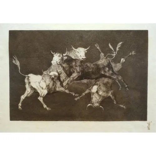 Francisco Goya, Lluvia De Toros Romance Francisco Goya, Lluvia De Toros Romance Art Movements Canvas, Drawing Paper Prints, Reproduction Oil Painting and High Resolution