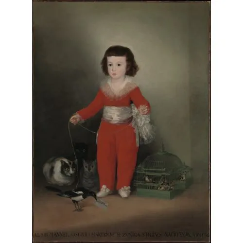 Francisco Goya, Manuel Osorio Manrique De Zuniga Romantizm Sanat Akımları Kanvas Efektli Tablo, Resim Kağıdı Baskısı