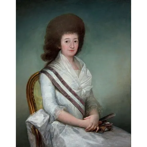Francisco Goya, Maria Jeronima Daoiz Ve Guendica Romantizm Sanat Akımları Kanvas Efektli Tablo, Resim Kağıdı Baskısı