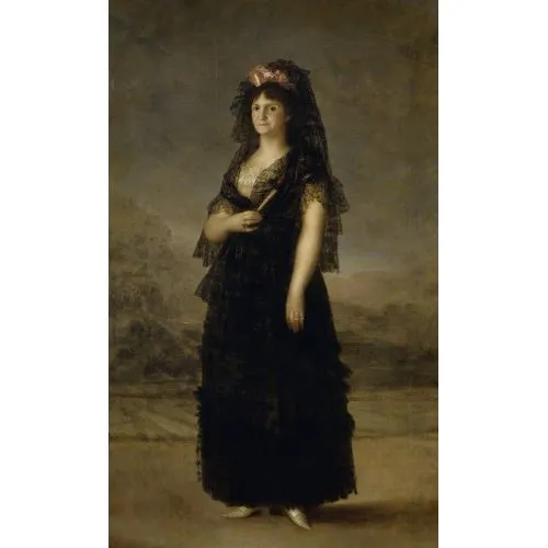 Francisco Goya, Maria Luisa Romantizm Sanat Akımları Kanvas Efektli Tablo, Resim Kağıdı Baskısı, Reprodüksiyon ve Yüksek