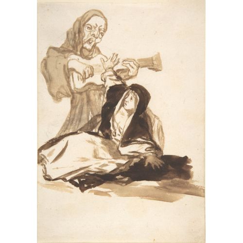 Francisco Goya, A Nun Frightened By A Ghost Francisco Goya, A Nun Frightened By A Ghost