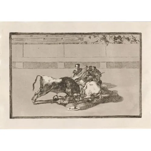 Francisco Goya, A Picador Is Unhorsed And Falls Under The Bull