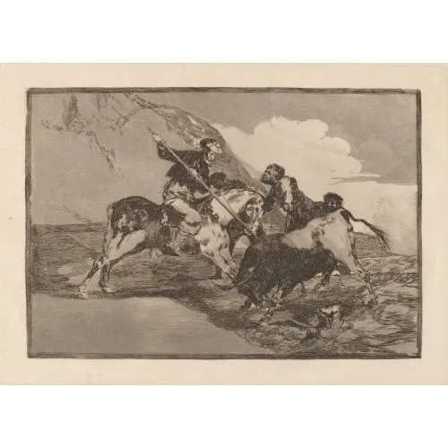 Francisco Goya, Modo Con Que Los Antiguos Espanoles Cazaban Los Toros A Caballo En El Campo Romance Francisco Goya, Modo Con Que Los Antiguos Espanoles Cazaban Los Toros A Caballo En El Campo Romance Art Movements Canvas, Drawing