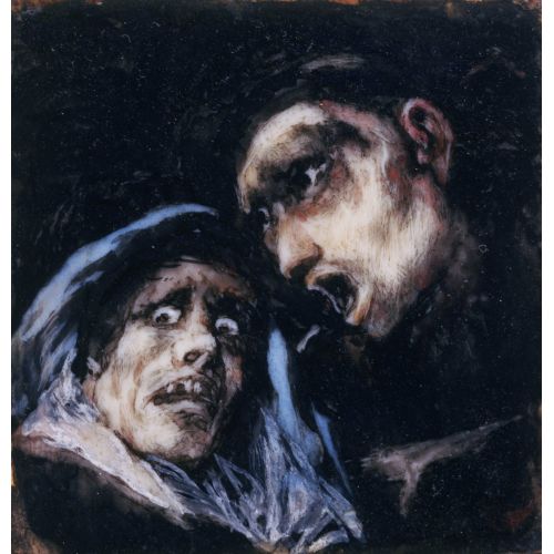Francisco Goya, Monk Talking To An Old Woman Francisco Goya, Monk Talking To An Old Woman