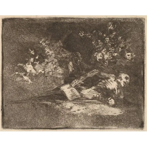 Francisco Goya, Hiçbir Şey Yok Romantizm Sanat Akımları Kanvas Efektli Tablo, Resim Kağıdı Baskısı, Reprodüksiyon ve