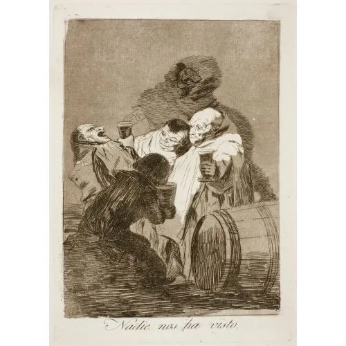 Francisco Goya, Nadie Nos Ha Visto Romance Art Movements Canvas, Drawing Paper Prints, Reproduction Oil Painting and High