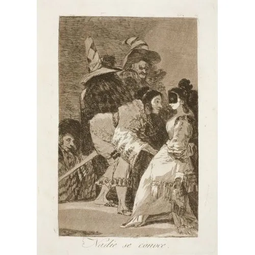 Francisco Goya, Nadie Se Conoce Romance Art Movements Canvas, Drawing Paper Prints, Reproduction Oil Painting and High Resolution