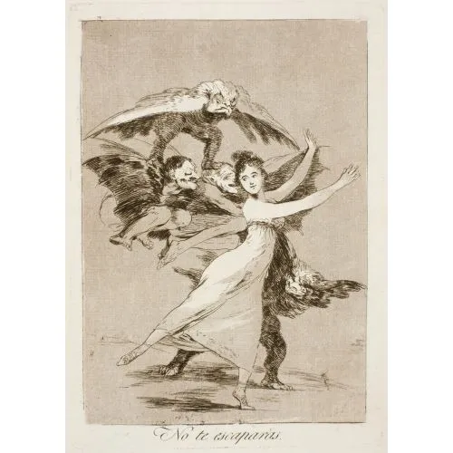 Francisco Goya, No Te Escaparas Romance Francisco Goya, No Te Escaparas Romance Art Movements Canvas, Drawing Paper Prints, Reproduction Oil Painting and High Resolution