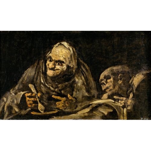 Francisco Goya, Yaşlı Adamlar Çorba Yemek Francisco Goya, Yaşlı Adamlar Çorba Yemek