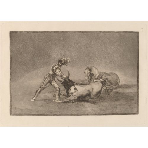 Francisco Goya, A Spanish Knight Kills A Bull After Losing The Horse Francisco Goya, A Spanish Knight Kills A Bull After Losing The Horse
