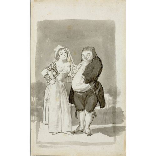 Francisco Goya, Prostitute Soliciting A Fat Ugly Man Francisco Goya, Prostitute Soliciting A Fat Ugly Man