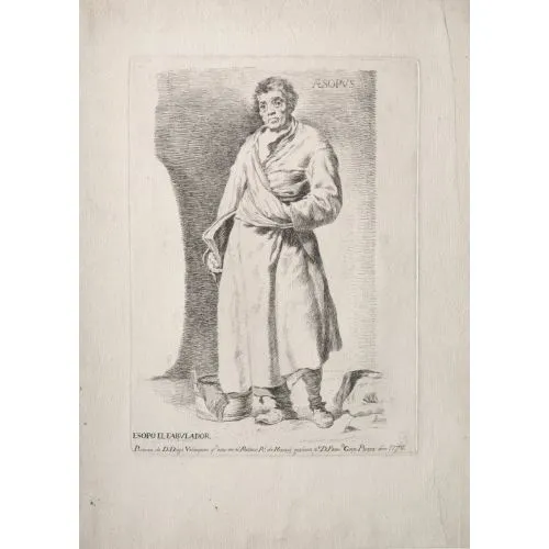 Francisco Goya, Ezop Romantizm Francisco Goya, Ezop Romantizm Sanat Akımları Kanvas Efektli Tablo, Resim Kağıdı Baskısı, Reprodüksiyon ve Yüksek