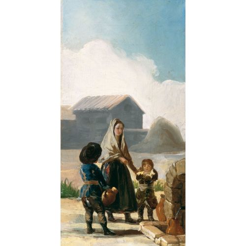 Francisco Goya, A Woman And Two Children Next To A Fountain Francisco Goya, A Woman And Two Children Next To A Fountain