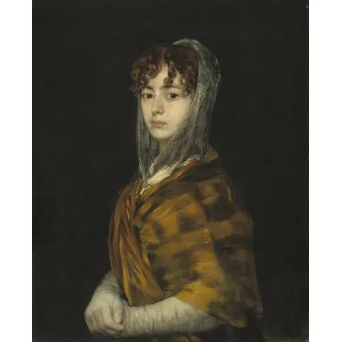 Francisco Goya, Señora Sabasa Garcia Romantizm Sanat Akımları Kanvas Efektli Tablo, Resim Kağıdı Baskısı, Reprodüksiyon