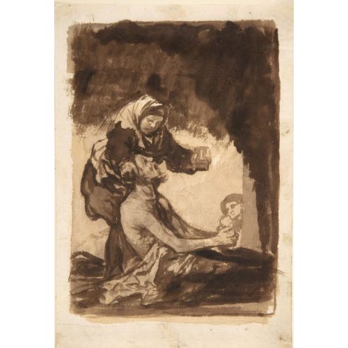 Francisco Goya, A Woman Handing A Mug To An Old Man Francisco Goya, A Woman Handing A Mug To An Old Man