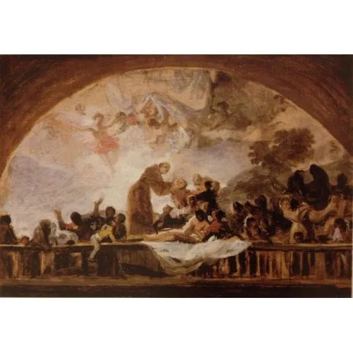 Francisco Goya, La Floridalı St Anthony Romantizm Sanat Akımları Kanvas Efektli Tablo, Resim Kağıdı Baskısı