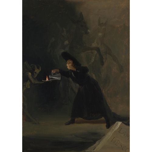 Francisco Goya, The Bewitched Man Romance Francisco Goya, The Bewitched Man Figure Canvas Prints Canvas, Drawing Paper Prints, Reproduction Oil Painting and High