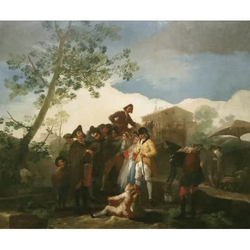 Francisco Goya, The Blind Guitarist Romance Art Movements Canvas, Drawing Paper Prints, Reproduction Oil Painting and High