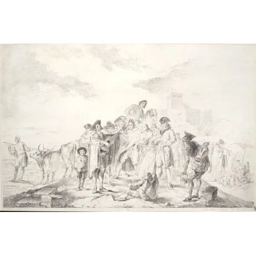 Francisco Goya, The Blind GuitaristII Romance Art Movements Canvas, Drawing Paper Prints, Reproduction Oil Painting and High