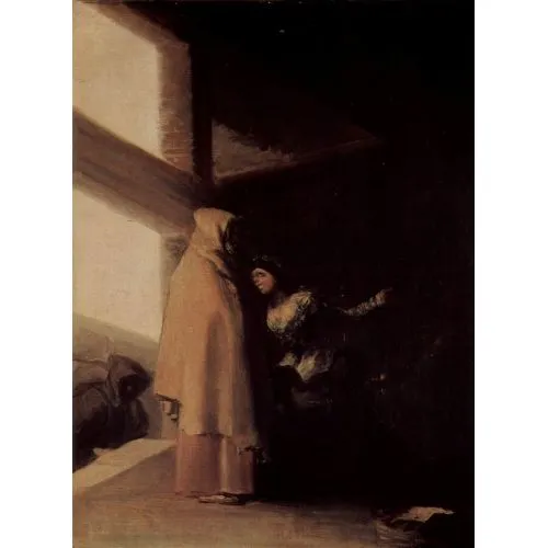 Francisco Goya, Friarın Ziyareti Romantizm Francisco Goya, Friarın Ziyareti Romantizm Sanat Akımları Kanvas Efektli Tablo, Resim Kağıdı Baskısı, Reprodüksiyon ve