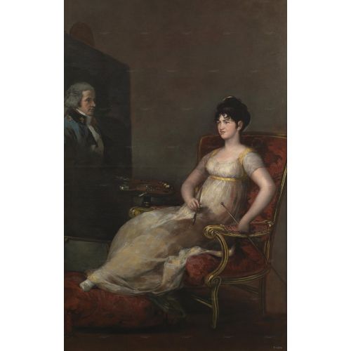 Francisco Goya, The Marquise De Villafranca Painting Her Husband Francisco Goya, The Marquise De Villafranca Painting Her Husband