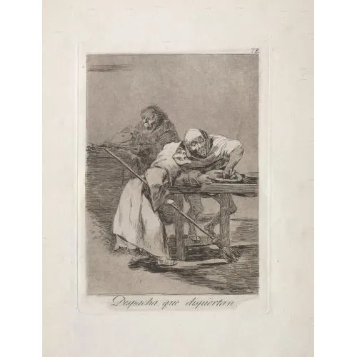 Francisco Goya, Hızlı Olun Uyanıyorlar Romantizm Sanat Akımları Kanvas Efektli Tablo, Resim Kağıdı Baskısı
