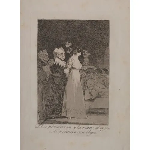 Francisco Goya, They Say Yes And Give Their Hand To The First Comer Romance Francisco Goya, They Say Yes And Give Their Hand To The First Comer Romance Art Movements Canvas, Drawing Paper Prints