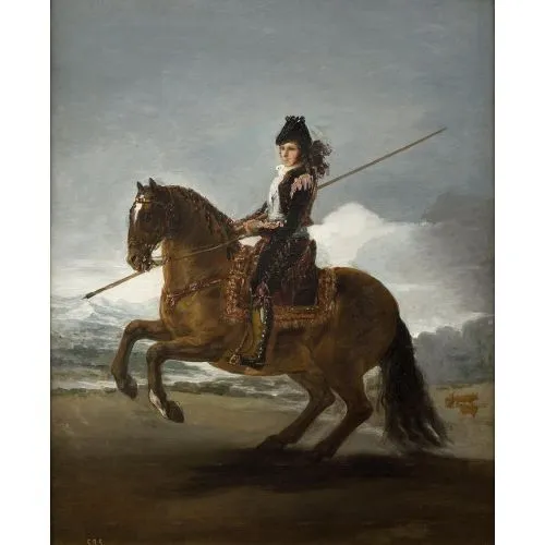 Francisco Goya, Un Garrochista Romance Francisco Goya, Un Garrochista Romance Art Movements Canvas, Drawing Paper Prints, Reproduction Oil Painting and High Resolution