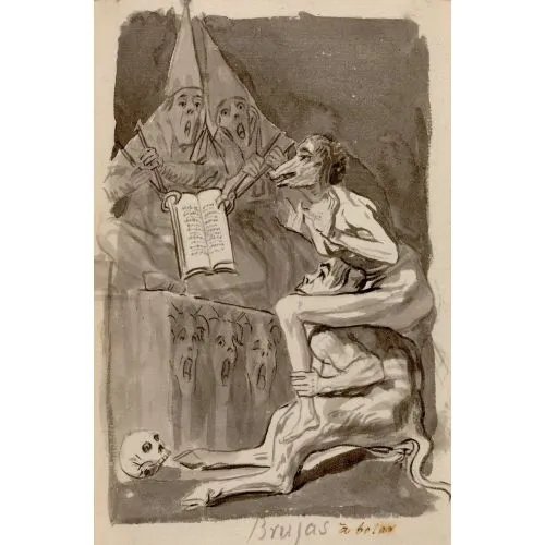 Francisco Goya, Cadılar Uçmaya Hazırlanıyor Romantizm Francisco Goya, Cadılar Uçmaya Hazırlanıyor Romantizm Sanat Akımları Kanvas Efektli Tablo, Resim Kağıdı Baskısı