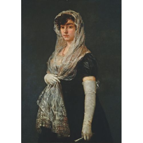 Francisco Goya, Young Lady Wearing A Mantilla And Basquina Francisco Goya, Young Lady Wearing A Mantilla And Basquina