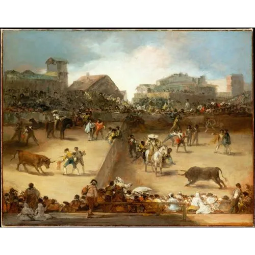 Francisco Goya, Bölünmüş Bir Halkada Boğa Güreşi Romantizm Francisco Goya, Bölünmüş Bir Halkada Boğa Güreşi Romantizm Sanat Akımları Kanvas Efektli Tablo, Resim Kağıdı