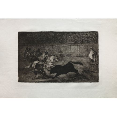 Francisco Goya, Bullfights A Spanish Mounted Knight Breaking Short Spears With The Help Francisco Goya, Bullfights A Spanish Mounted Knight Breaking Short Spears With The Help