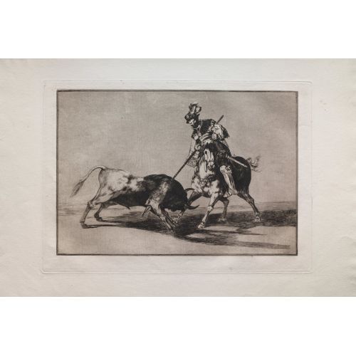Francisco Goya, Bullfights El Cid Campeador Spearing Another Bull Francisco Goya, Bullfights El Cid Campeador Spearing Another Bull
