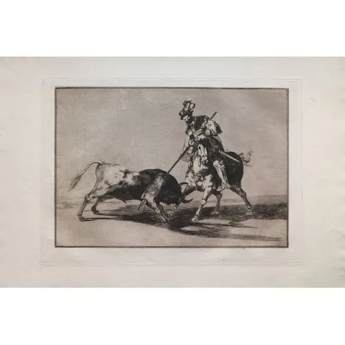 Francisco Goya, Boğa Güreşi El Cid Campeador Başka Boğa Mızraklama Romantizm Francisco Goya, Boğa Güreşi El Cid Campeador Başka Boğa Mızraklama Romantizm Sanat Akımları Kanvas Efektli Tablo, Resim