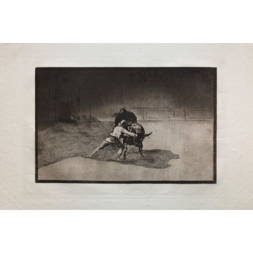 Francisco Goya, Bullfights The Famous Martincho Places The Banderillas Playing The Bull