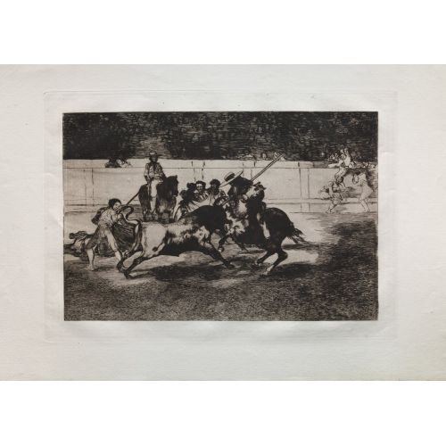 Francisco Goya, Bullfights The Forceful Rendon Stabs A Bull With The Pique From Which Francisco Goya, Bullfights The Forceful Rendon Stabs A Bull With The Pique From Which