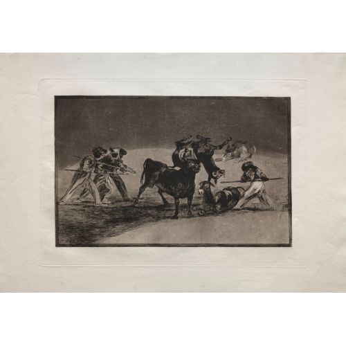 Francisco Goya, Bullfights The Moors Use Donkeys As A Barrier To Defend Themselves Agains Francisco Goya, Bullfights The Moors Use Donkeys As A Barrier To Defend Themselves Agains