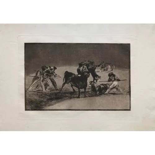 Francisco Goya, Bullfights The Moors Use Donkeys As A Barrier To Defend Themselves Agains Romance Francisco Goya, Bullfights The Moors Use Donkeys As A Barrier To Defend Themselves Agains Romance Art Movements Canvas, Drawing