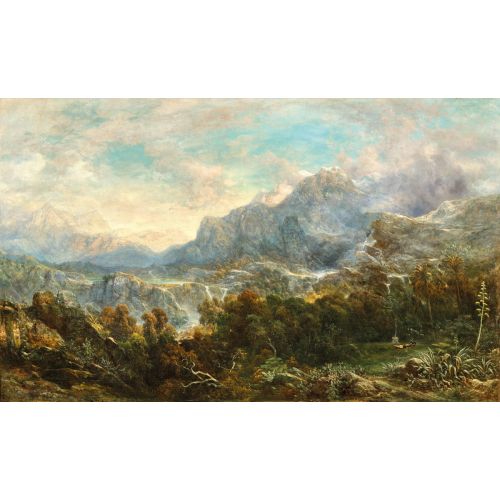 Frederic Edwin Church, Büyük Dağ Manzarası Ve Bir Kurban Sahnesi İle Şelale Frederic Edwin Church, Büyük Dağ Manzarası Ve Bir Kurban Sahnesi İle Şelale