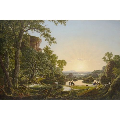 Frederic Edwin Church, Hooker and Company Journeying through the Wilderness from Plymouth to Hartford Hudson River School Art
